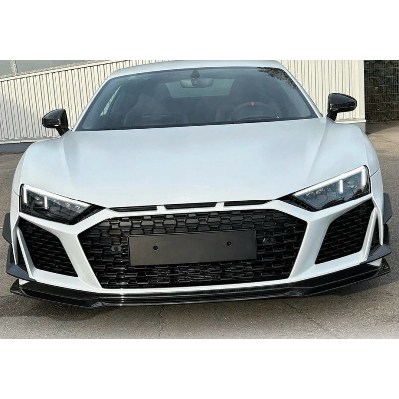 2291 Frontlippe Spoiler Schwert V1 Vollcarbon passend für AUDI R8 Typ