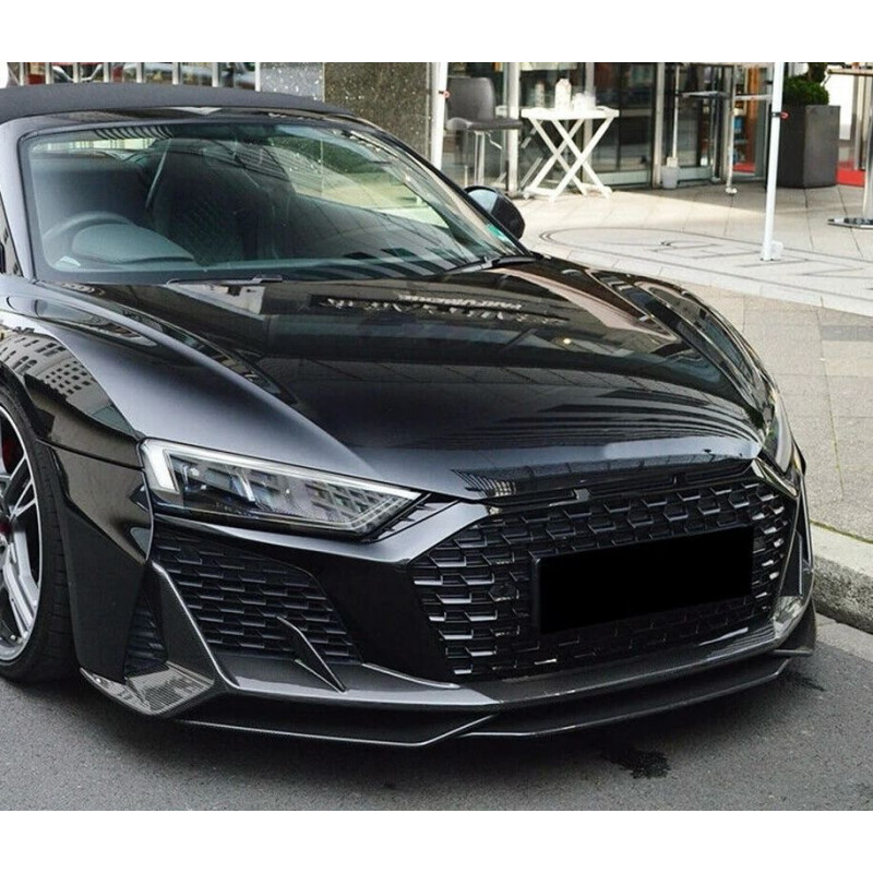 2297 Frontlippe Spoiler Schwert V2 Vollcarbon passend für AUDI R8 Typ