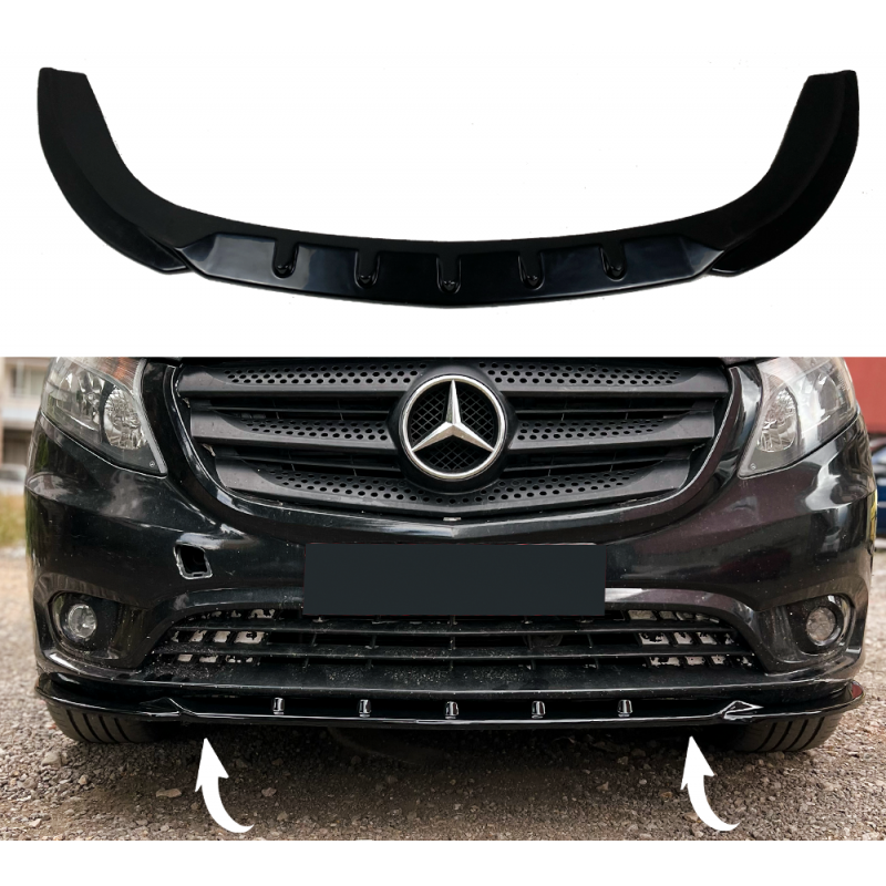 2705 Frontlippe Lippe Schwert Frontspoiler Spoiler ABS Glanz Schwarz