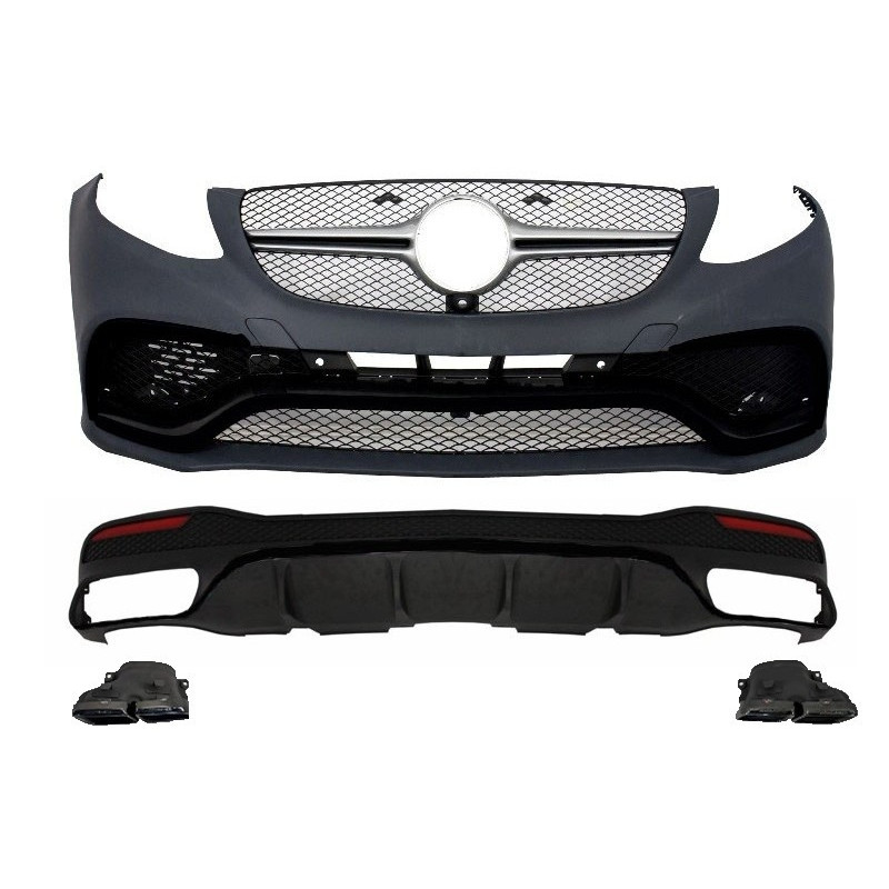Carbonparts Tuning Bodykit für Mercedes GLE W166 SUV 15-18 Look Stoßstange Diffusor Auspuff Tipps