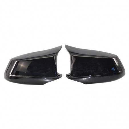 Pièces en carbone Tuning 1390 - Spiegelkappen ABS schwarz glanz passend für BMW 5er F10 F11 Vorfacelift