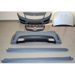 Carbonparts Tuning 1385 - Bodykit Front bumper Rear bumper Side skirts Bonnet fit for Mercedes W176