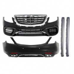 Carbonparts Tuning Bodykit für Mercedes S W222 Facelift 13-06.17 S63 Design Stoßstangengitter Chrom