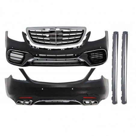 Carbonteile Tuning Bodykit Stoßstangen Set Umbau PP für Mercedes S-Klasse W222 Facelift (2013-08.2020) nicht 63 AMG