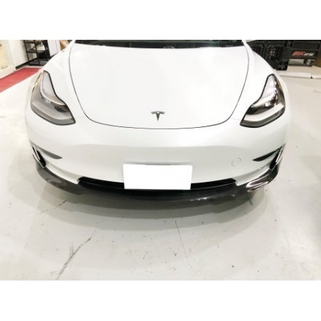 Pièces en carbone Tuning 1436 - Frontlippe V1 Carbon passend für Tesla Model 3 ab 2017