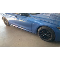 Carbonteile Tuning 1601 - Sideskirt Seitenschweller Ansatz ABS schwarz Glanz passend für BMW 3er F30 F31 nur mit MPaket