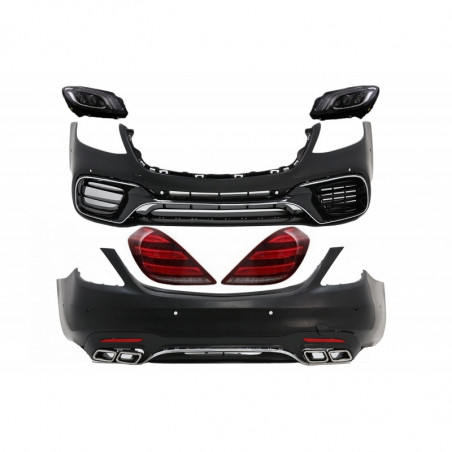 Pièces en carbone Tuning Bodykit für Mercedes S W222 Facelift 13-06.17 S63 Look Scheinwerfer Voll LED