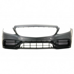 Carbonteile Tuning Stoßstange Vorne Front Frontstoßstange mit Grill schwarz für Mercedes C-Klasse W205 S205 A205 C205 14-20 n...