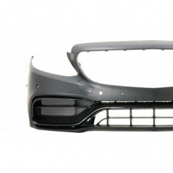 Carbonteile Tuning Stoßstange Vorne Front Frontstoßstange mit Grill schwarz für Mercedes C-Klasse W205 S205 A205 C205 14-20 n...