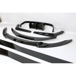 Pièces en carbone Tuning 1638 - Paket Frontlippe Sideskirt Diffusor Heckspoiler ABS schwarz glänzend passend für BMW F82 M4