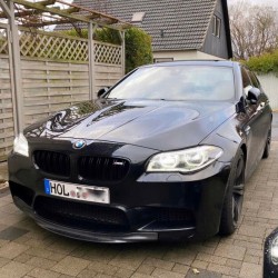 Carbonteile Tuning 1639 - Frontlippe Lippe Schwert V2 schwarz glänzend passend für BMW F10 M5