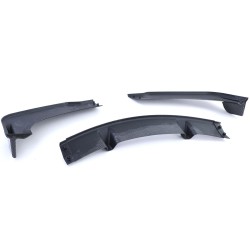 Pièces en carbone Tuning 1677 - Frontlippe schwarz glänzend ABS passend für BMW E90 E91 LCI ohne MPaket