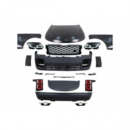 Carbonteile Tuning Bodykit für Range Rover Vogue L322 02-12 2022 Design Stoßstange, Motorhaube, Scheinwerfer, Rückleuchten, K...