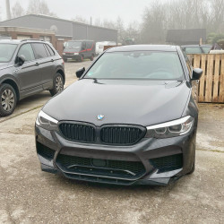 Carbonparts Tuning 1787 - Frontlippe Spoiler Schwert ABS schwarz glänzend passend für BMW M5 F90 Vorfacelift