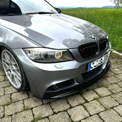 Carbonteile Tuning 1763 - Frontlippe Spoiler Schwert schwarz glänzend passend für BMW 3er E90 E91 LCI mit MPaket