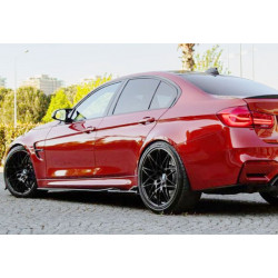 Pièces en carbone Tuning Seitenschweller Ansatz Side Skirt Extension ABS Glanz Schwarz V2 für BMW M3 F80