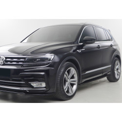 Carbonteile Tuning Sideskirts Seitenschweller Ansätze ABS schwarz glänzend passend für Volkswagen VW Tiguan Mk2 R