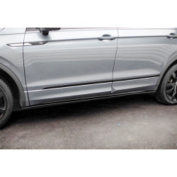 Carbonteile Tuning Sideskirts Seitenschweller Ansätze V2 ABS schwarz glänzend passend für Volkswagen VW Tiguan Mk2 R