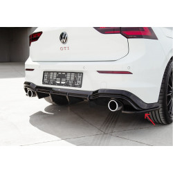 Carbonteile Tuning Heck Ansatz Splitter seitlich ABS Glanz Schwarz für Volkswagen VW Golf 8 GTI - 4026