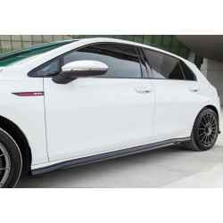 Carbonteile Tuning Sideskirts Seitenschweller Ansätze V2 ABS schwarz glänzend passend für Volkswagen VW Golf Mk 8 GTI auch R ...