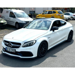 Carbonteile Tuning 1734 - Frontlippe Spoiler Schwert schwarz glänzend passend für Mercedes-Benz C63S C63 AMG W205 C205 A205 S205