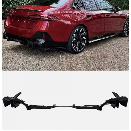 Carbonteile Tuning Heckdiffusor Diffusor Heck Ansatz Performance ABS Glanz passend für BMW 5er G60 - 2833