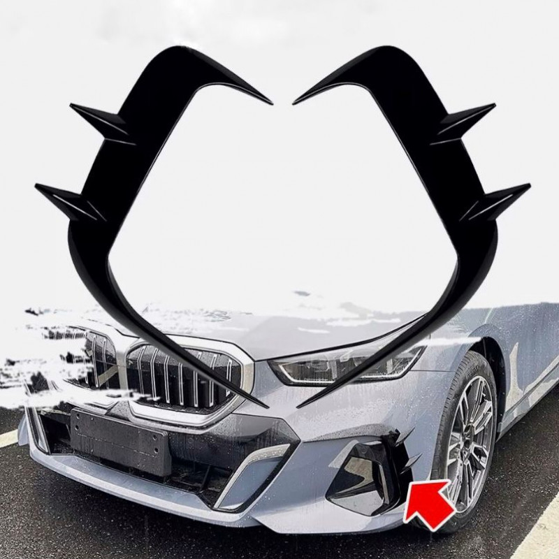 Carbonparts Tuning Front Canards Splitter Flaps Ansatz ABS schwarz Glanz passend für BMW 5er G60 G61 - 2835