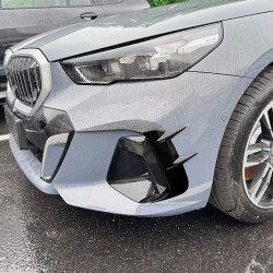 Carbonteile Tuning Front Canards Splitter Flaps Ansatz ABS schwarz Glanz passend für BMW 5er G60 G61 + i5 - 2835