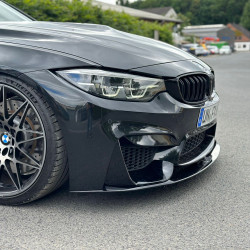 Pièces en carbone Tuning 1753 - Frontlippe Spoiler Schwert Performance V1 schwarz glänzend passend für BMW M3 F80 M4 F82 F83