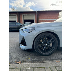 Pièces en carbone Tuning 1958 - Frontlippe Spoiler Schwert Performance ABS schwarz glänzend passend für BMW 2er G42 + M240i m...