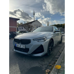 Pièces en carbone Tuning 1958 - Frontlippe Spoiler Schwert Performance ABS schwarz glänzend passend für BMW 2er G42 + M240i m...