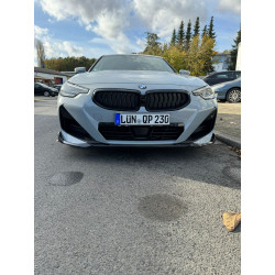 Pièces en carbone Tuning 1958 - Frontlippe Spoiler Schwert Performance ABS schwarz glänzend passend für BMW 2er G42 + M240i m...