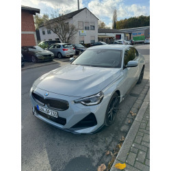 Pièces en carbone Tuning 1958 - Frontlippe Spoiler Schwert Performance ABS schwarz glänzend passend für BMW 2er G42 + M240i m...