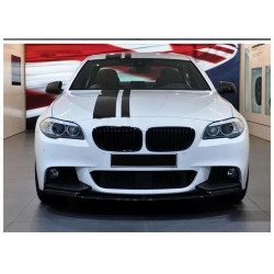 Pièces en carbone Tuning Frontlippe Front Spoiler Lip V1.2 schwarz glanz passend für BMW 5er F10 F11