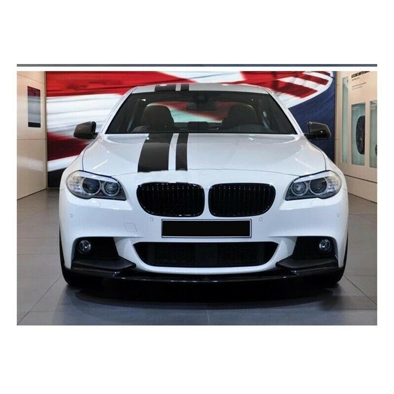 Pièces en carbone Tuning Frontlippe Front Spoiler Lip V1.2 schwarz glanz passend für BMW 5er F10 F11