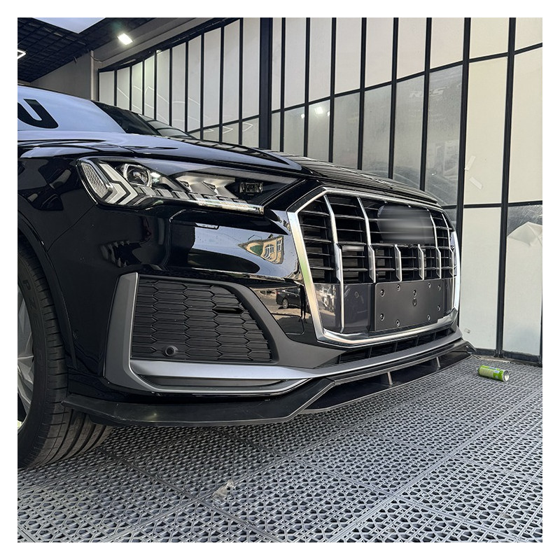 Carbonteile Tuning Frontlippe Lippe Schwert ABS Schwarz Glanz passend für Audi Q7 FL 4M S-Line - 2847