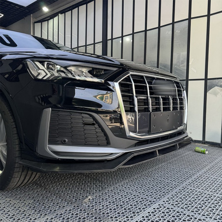 Pièces en carbone Tuning Frontlippe Lippe Schwert ABS Schwarz Glanz passend für Audi Q7 FL 4M S-Line - 2847