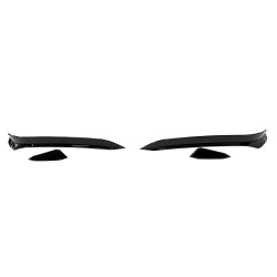 Carbonteile Tuning Canards Front Splitter Ansatz Set ABS Glanz Schwarz für Golf 7.5 GTI MK7 - 2889