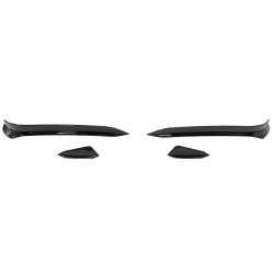 Pièces en carbone Tuning Canards Front Splitter Ansatz Set ABS Glanz Schwarz für Golf 7.5 GTI MK7 - 2889