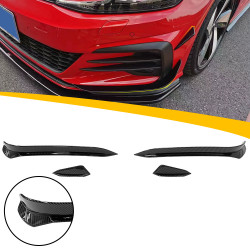 Pièces en carbone Tuning Canards Front Splitter Ansatz Set ABS Glanz Schwarz für Golf 7.5 GTI MK7 - 2889