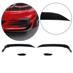 Pièces en carbone Tuning Canards Front Splitter Ansatz Set ABS Glanz Schwarz für Golf 7.5 GTI MK7 - 2889