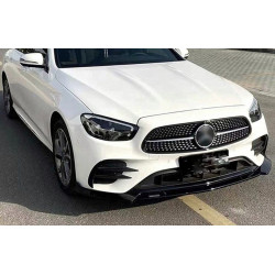 Carbonteile Tuning Frontlippe Lippe Schwert Spoiler ABS Glanz für Mercedes Benz E Klasse W213 AMG Paket 2020+ - 2890