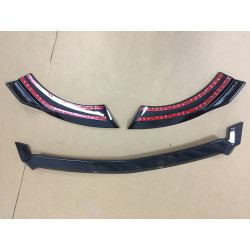 Pièces en carbone Tuning Frontlippe Lippe Schwert Spoiler ABS Glanz für Mercedes Benz E Klasse W213 AMG Paket 2016-2020 - 2891