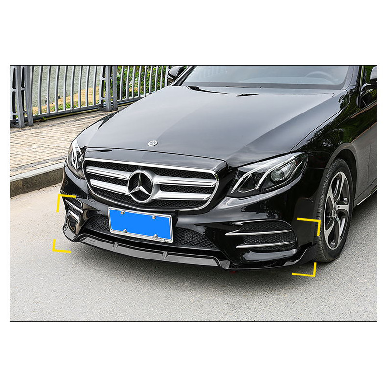 Pièces en carbone Tuning Frontlippe Lippe Schwert Spoiler ABS Glanz für Mercedes Benz E Klasse W213 AMG Paket 2016-2020 - 2891