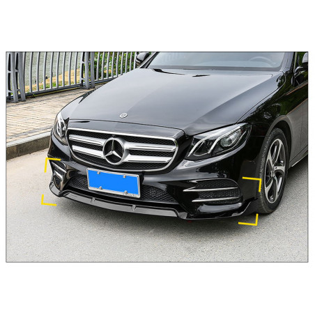 Pièces en carbone Tuning Frontlippe Lippe Schwert Spoiler ABS Glanz für Mercedes Benz E Klasse W213 AMG Paket 2016-2020 - 2891