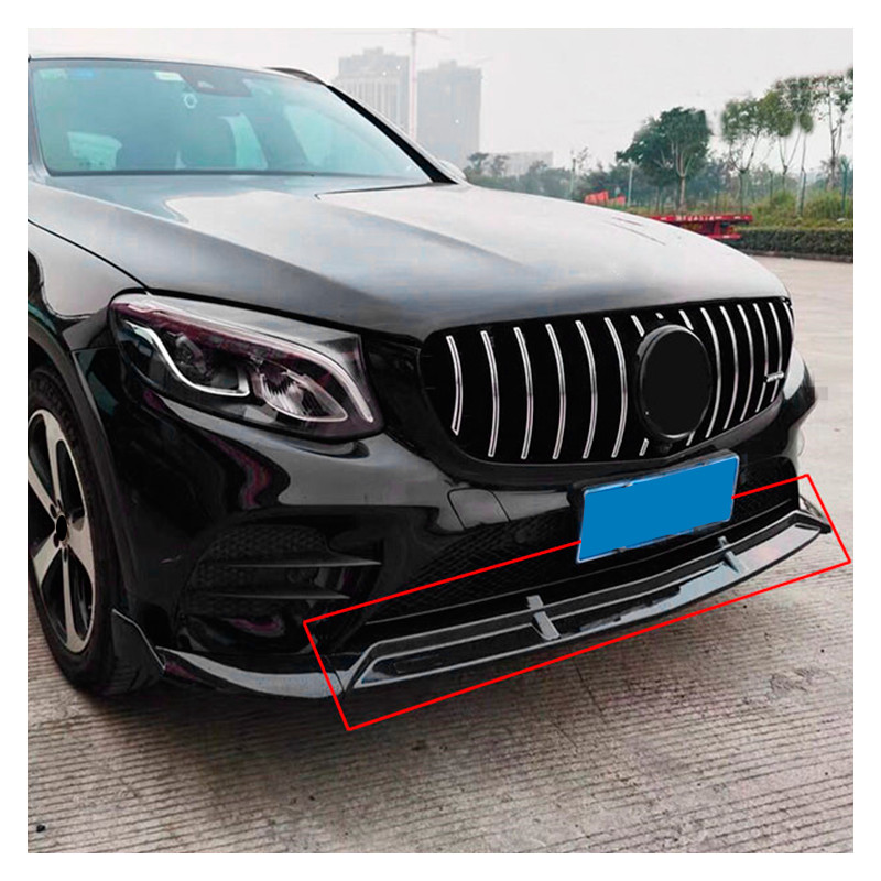 Carbonparts Tuning Frontlippe Lippe Schwert Spoiler ABS Glanz für Mercedes Benz GLC Klasse X253 AMG Paket 2016-2019 - 2892