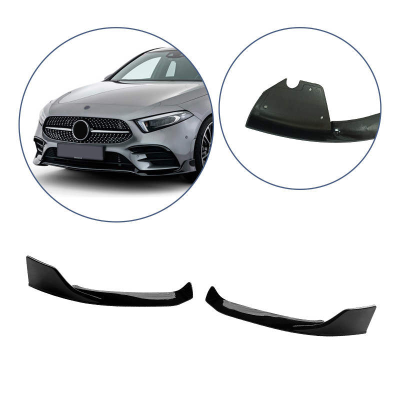 Carbonteile Tuning 2769 - Front Flaps B seitlich Canards ABS Glanz passend für Mercedes A + CLA Klasse W177 V177 W118 C118 AM...