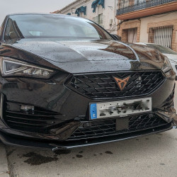 Carbonteile Tuning 1909 - Frontlippe Spoiler Schwert Performance ABS schwarz glänzend passend für Seat Leon FR Mk4 ab 2020