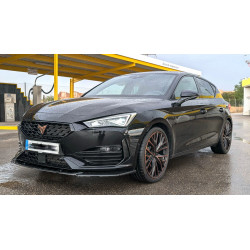 Carbonteile Tuning 1909 - Frontlippe Spoiler Schwert Performance ABS schwarz glänzend passend für Seat Leon FR Mk4 ab 2020