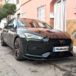 Carbonteile Tuning 1909 - Frontlippe Spoiler Schwert Performance ABS schwarz glänzend passend für Seat Leon FR Mk4 ab 2020